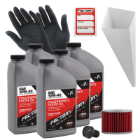 Factory Racing Parts 10W40 5Qt Oil Change Kit Fits Kawasaki