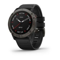 Garmin Fenix 6X Sapphire Carbon Gray DLC with Black Ban