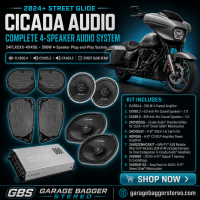Cicada 24FLXCXX-4X4SG Street Glide Audio System – Garage Bagger Stereo