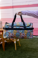 Canvas Duffle Bag - Modern Floral (Black Daisy) – Jadelynn Brooke®