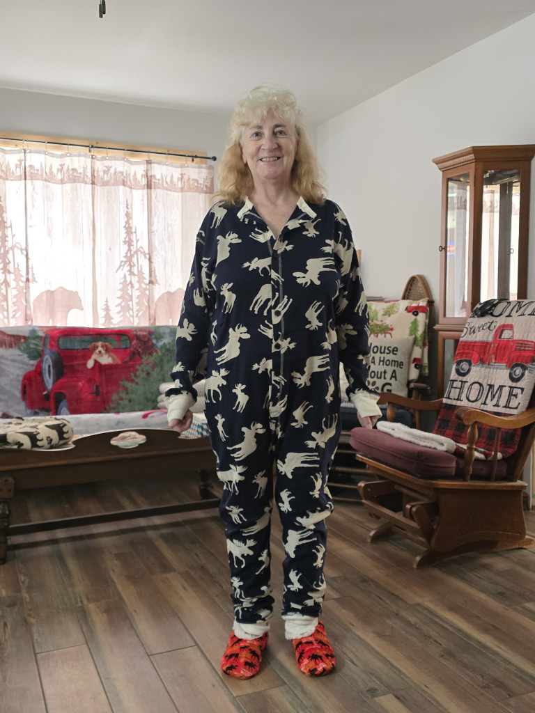 Adult Onesie Flapjack Classic Moose Blue by LazyOne