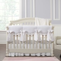White Crib Bedding Set Luxury Nursery Liz and Roo