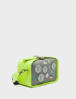 Benji Micro Crossbody Sharp Green and Gray Leather Bag - Floralia
