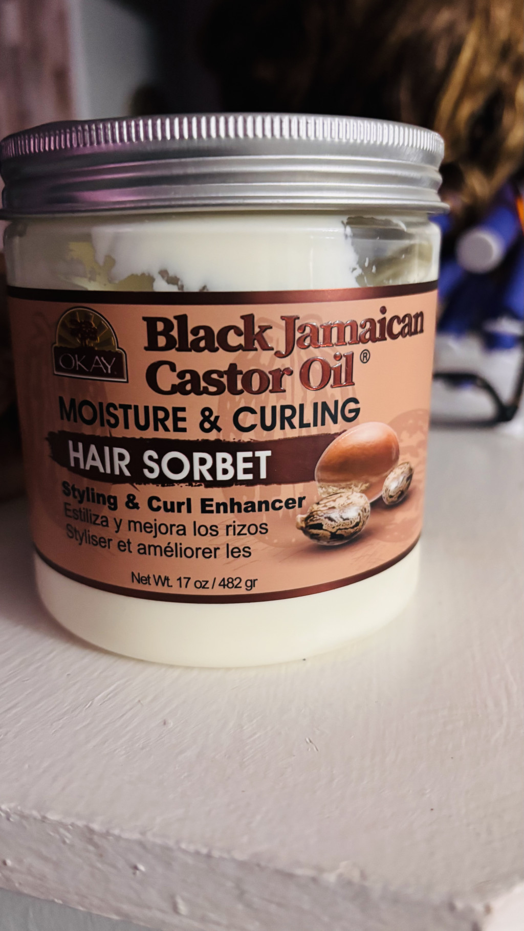OKAY Black Jamaican Castor Oil Moisture & Curling Hair Sorbet - 17