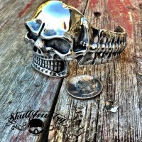 Boogie With Stu' Big, Bold & Heavy Skull Bangle Bracelet