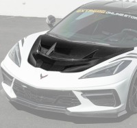 HOOD-1279-BKCF | ZR1 Style Double-Sided Carbon Fiber Hood for 2020